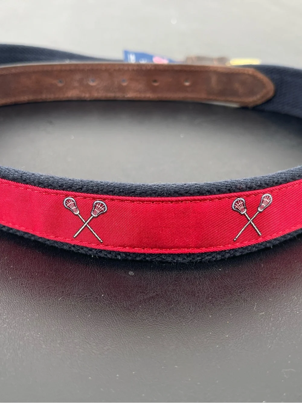 Vineyard Vines Navy & Pink Lacrosse Belt